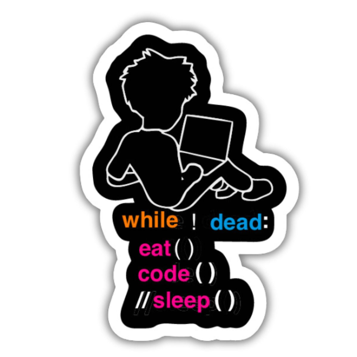 Coder eat code sleep sticker
