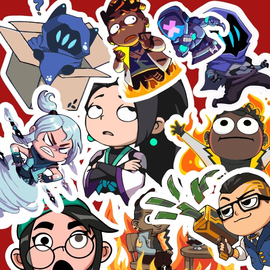 Valorant stickers pack [20 Sticker pack]