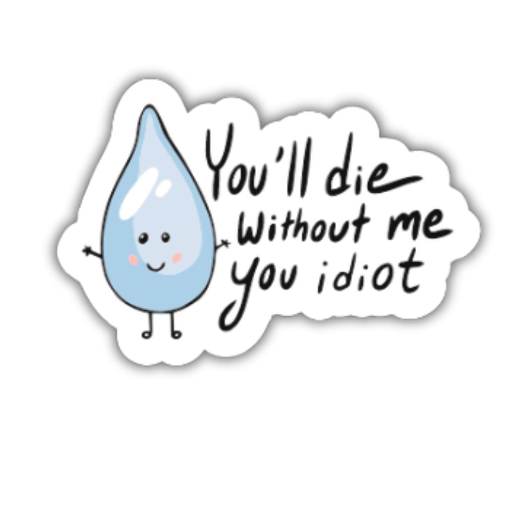 You will die without me you Idiot