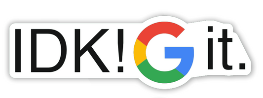 I don't know Google it sticker