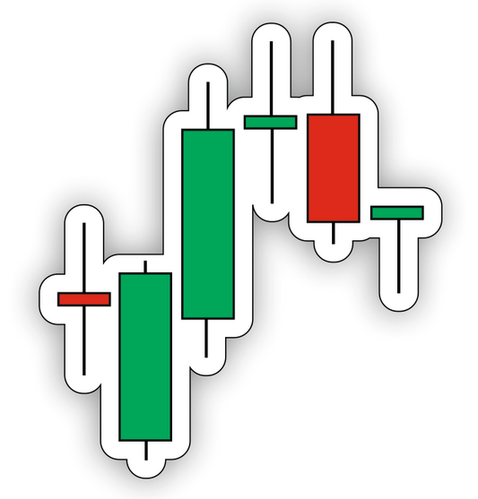 Candle stock market sticker
