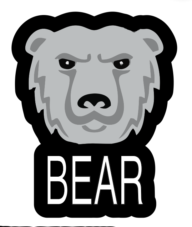 Bear stock market sticker
