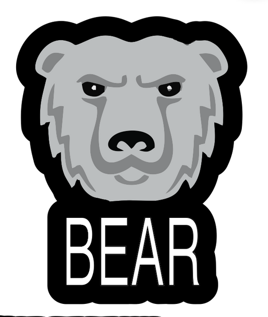 Bear stock market sticker