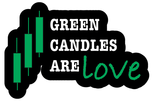 Green candels are love sticker
