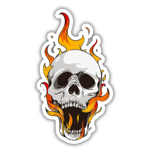 Burning Skull Stickers