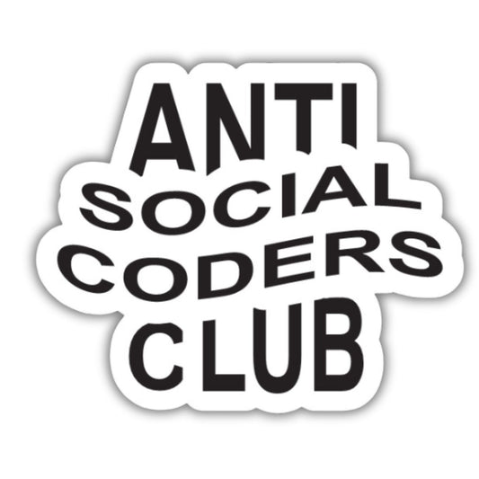 Anti Social Coders Club Sticker