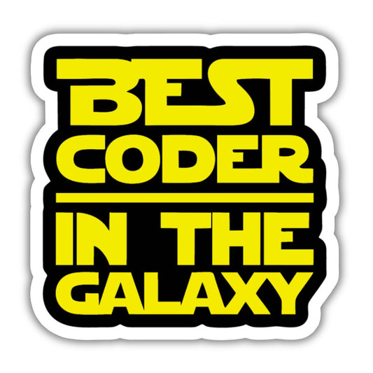Best Coder In The Galaxy Sticker