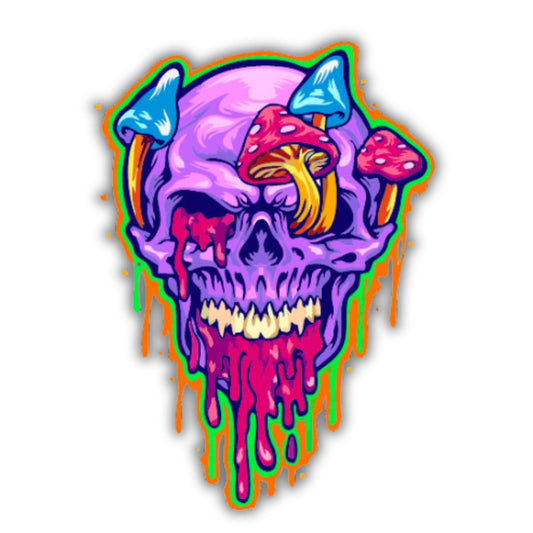Skull with mushroom