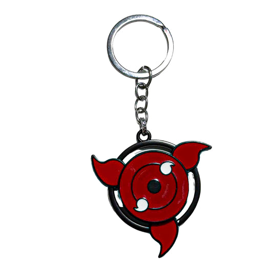 Red Eye Of Sharingan Rotating Metal Keychain